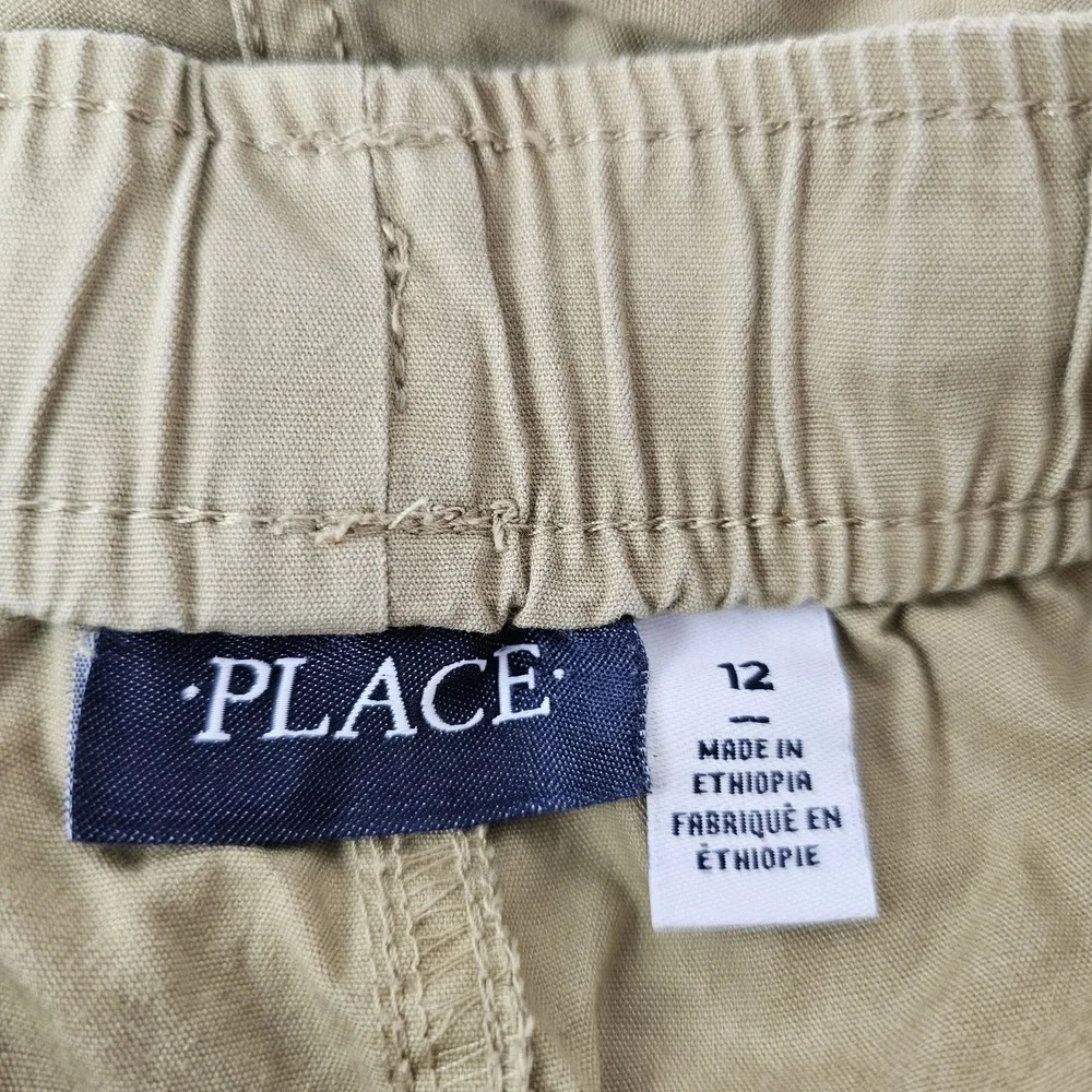 Children's Place‎ Boys Khaki School Uniform Shorts Size 12 Pull On Bottoms